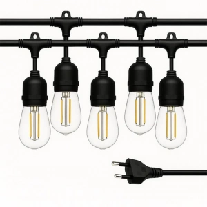 Ledx KB00001 5li E27 Duy Sıralı 5 Metre Lamba Kablosu (5 Adet Duy İçerir)