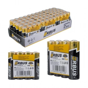 Orbus KLRORB-LR06-4B 1.5V AA 60 Adet 4lü Paket Alkalin Kalem Pil