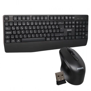 Philips SPT6348B USB Kablosuz Ofis Tipi Siyah Numpadli Türkçe Q Klavye Mouse Seti