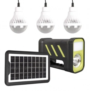 Powermaster GD-12 Akülü Solar Panelli 3 Ampullü Solar Işıldak Fener