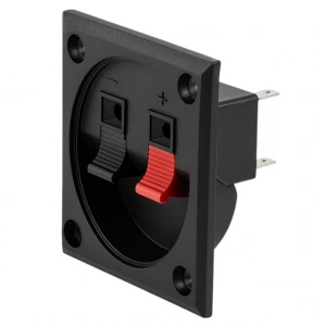 PowerMaster IC-249A İkili Kare Hoparlör Terminali Soketi Yaylı Tip 2li 55x55mm