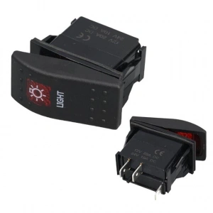 PowerMaster Lamba Sembollü Işıklı 3 Pinli On-Off 12-24V Marin Switch