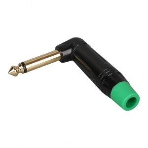 PowerMaster LTP2RC 6.3mm Mono L-Tipi Metal Gövde Gitar Altın Kaplama Jack