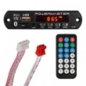 PowerMaster M515 Oto Teyp Dijital Player Board USB/AUX/SD/FM/Bluetooth Kumandalı Mikrofonsuz Oto Teyp Çevirici (12V-500MA)