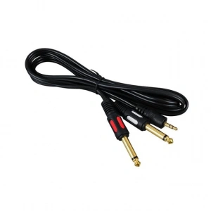 Powermaster PM-4284 3.5 mm Stereo Erkek/2x6.3mm Mono Erkek 1.5 Metre Kablo