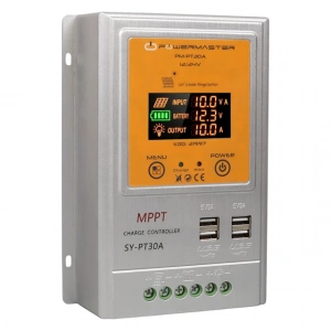 Powermaster PM-PT30A 12V-24V 30 Amper MPPT 4 USBli Dijital Alüminyum Kasa Solar Şarj Regülatörü