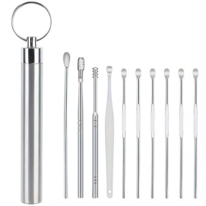 Sunup SN-27132 Paslanmaz Çelik 10lu Kulak Temizleme Seti