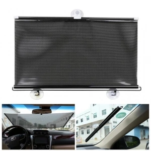 Sunup SN-22132 Araç İçi Otomatik Geri Sarımlı Katlanabilir Gözenekli Güneşlik 40x125cm