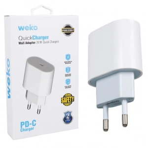 Weko Wk-26524 Beyaz Pd 20 Watt Iphone Type-C Hızlı Şarj Başlığı