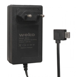 Weko WK-38111 Yerli Üretim 12 Volt - 2 Amper Micro Usb L Uçlu Priz Tipi Adaptör