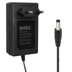 Weko WK-38601 18 Volt - 2 Amper 5.5*2.5 Mm Uçlu Yerli Üretim Priz Tipi Adaptör