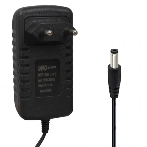Weko WK-38606 Yerli Üretim 12.6 Volt - 3 Amper 5.5*2.5 Mm Uçlu Ledli Priz Tipi Şarj Adaptörü