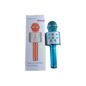 WS-858 Karaoke Mikrofon ve Hoparlör Mavi
