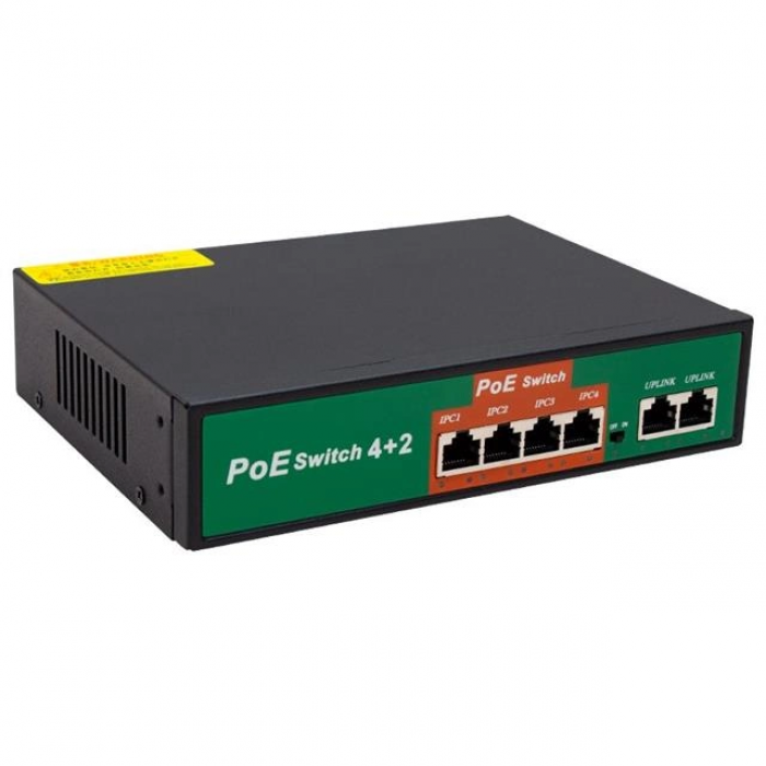 Iniettore PoE DC9V-48V, 4 porte, 10/100 Mbps, adattatore PoE, Compatibile con IEEE 802.3af PoE Port, alimentatore PoE per telecamere IP PoE Iniettore PoE DC9V-48V, 4 porte, 10/100 Mbps, adattatore PoE, Compatibile con IEEE 802.3af PoE Port, alimentatore PoE per telecamere IP PoE