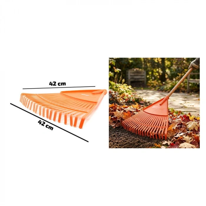 20 Dişli Yaprak Tırmığı - Plastik - 42 cm Genişlik
