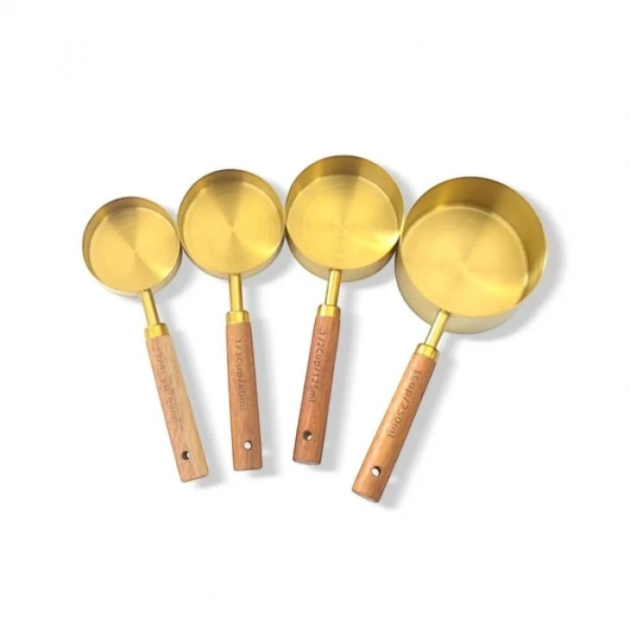 4lü Ahşap Saplı Ölçü Kaşığı
