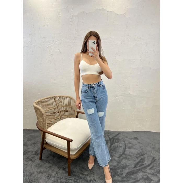 6373 DENİM SLIM PALAZZO FIT-MAVİ