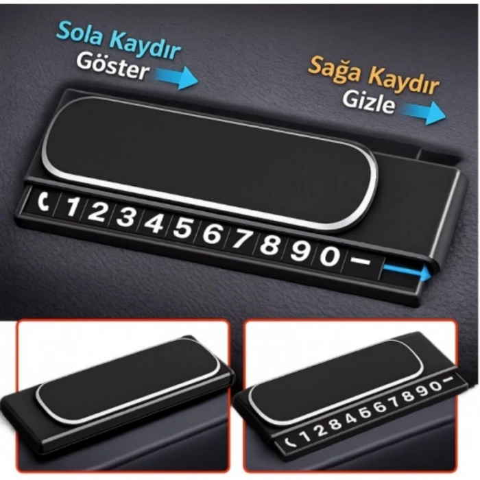 Araç İçi Numaratör - Kayar Kapaklı - Fosforlu Torpido Üstü