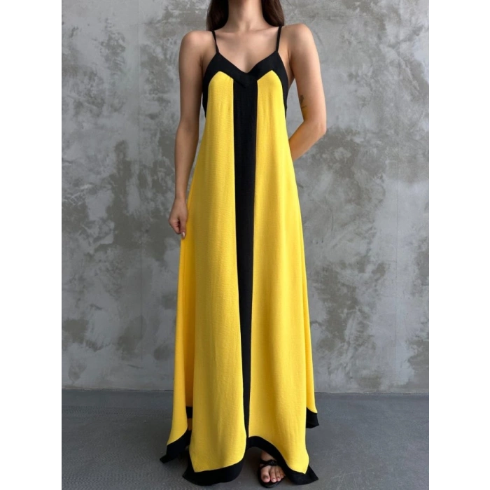 Askılı Maxi Boy Elbise