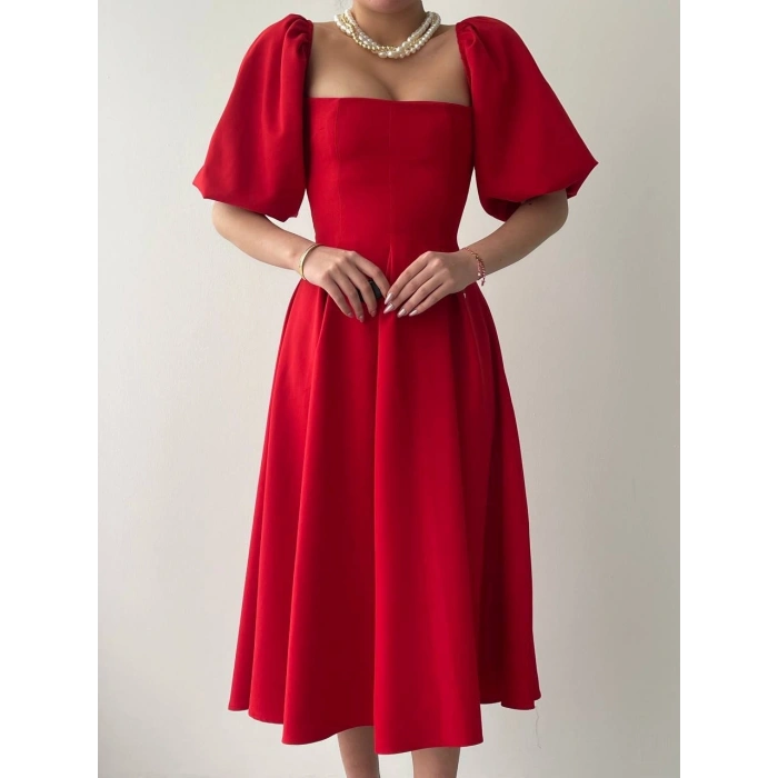 Benjamin Çan Etekli Midi Boy Elbise