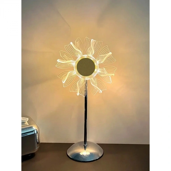 Çiçek Tasarımlı LED Masa Lambası