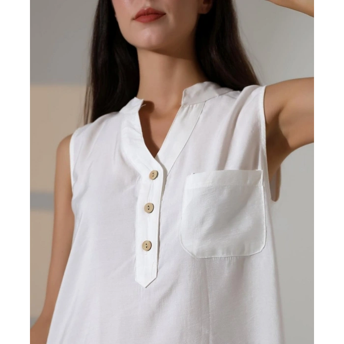 Düğme Detaylı Mini Elbise