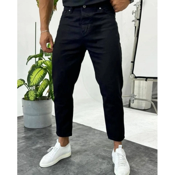 Erkek Siyah Mom Jean 
