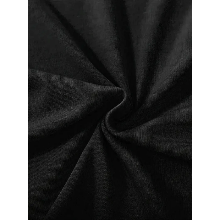 Fiyonk Baskılı Siyah Oversize Unisex T-shirt- Siyah