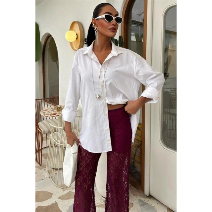 İçi Astarlı Dantel Pantolon 0081