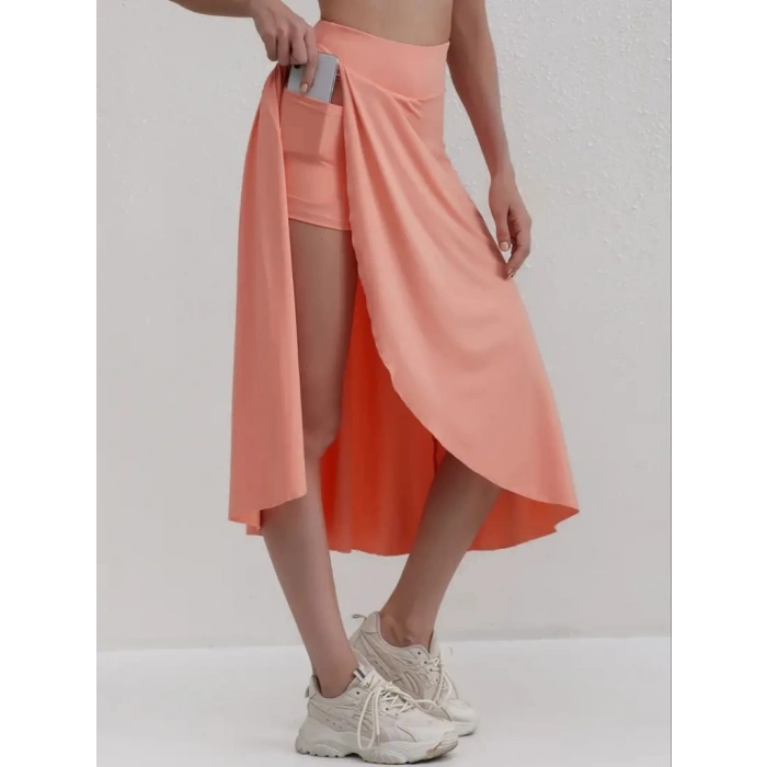 Kadın Cep Detay Taytlı Sandy Etek