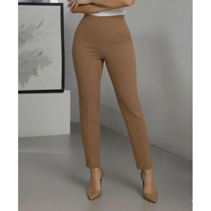 Kadın Yüksek Bel Ithal Krep Pantolon