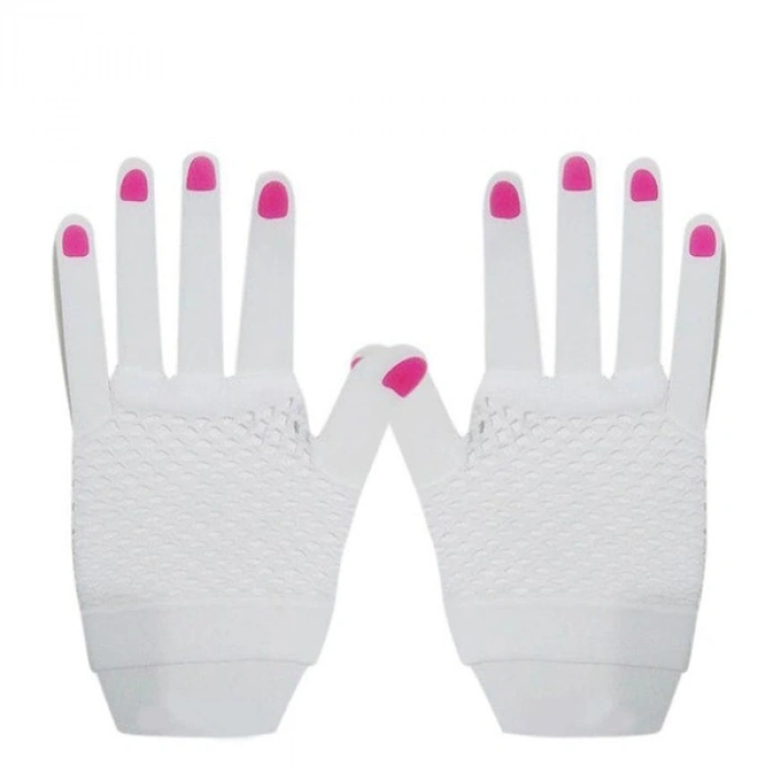 Kısa Beyaz Parmaksız File Eldiven