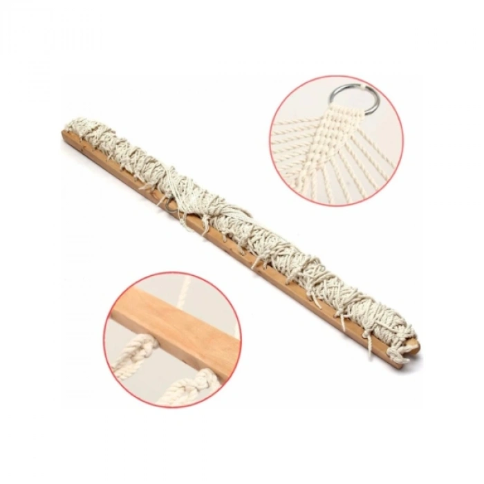 Makrome İp Lüks Tek Kişilik Hamak