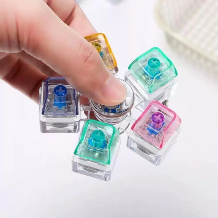 Mekanik Switch Klavye Stres Çarkı - Renkli Tuşlu Fidget Oyuncak