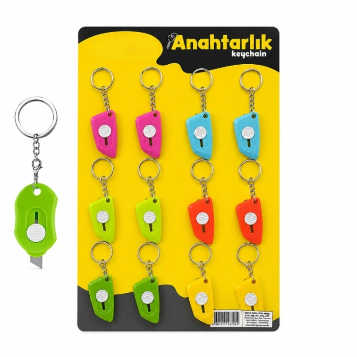 Mini Falçata Anahtarlık - Plastik Gövde - Karışık Renk - 1 Adet