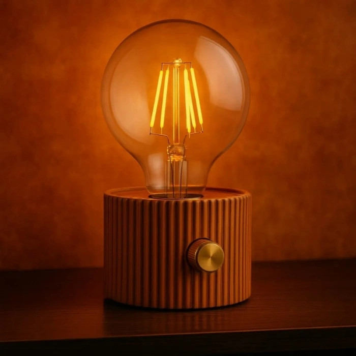Şarjlı Dekoratif Masa Lambası - Kademesiz Dimmer - Type-C Bağlantılı