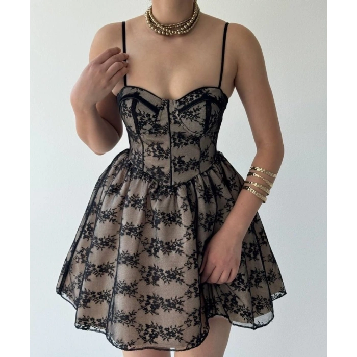 Toba İp Askılı Elbise