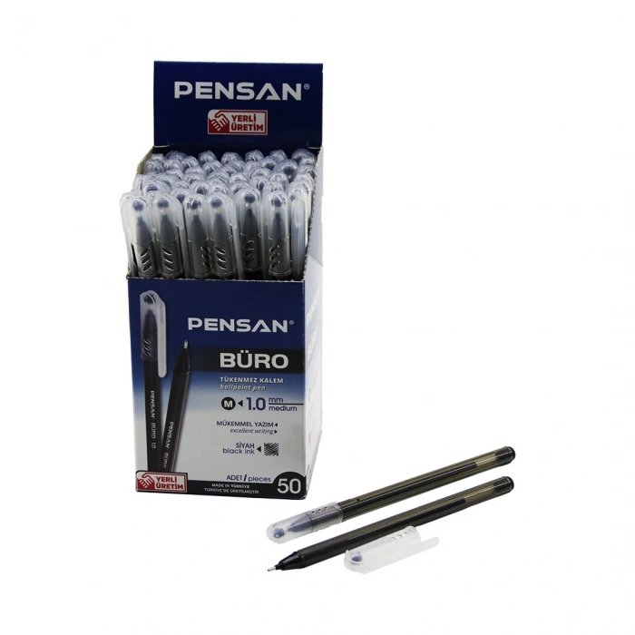 Tükenmez Kalem - Siyah Renk - 1.0 mm Medium Uç