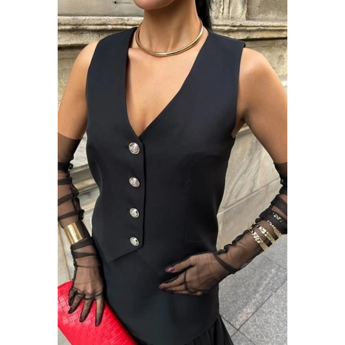 Yelek Ve Pilise Etekli Premium Takım 10096