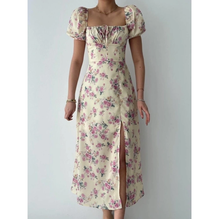 Zeze Balon Kol Elbise