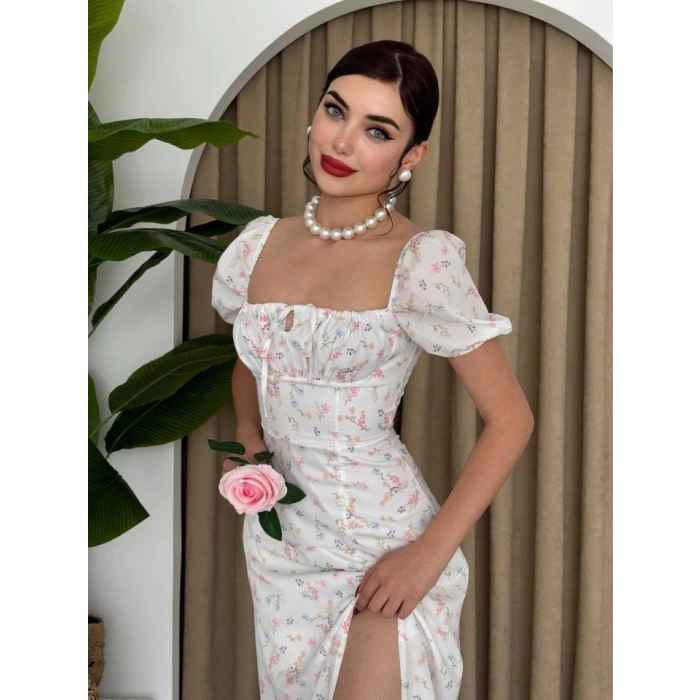 Zeze Balon Kol Elbise