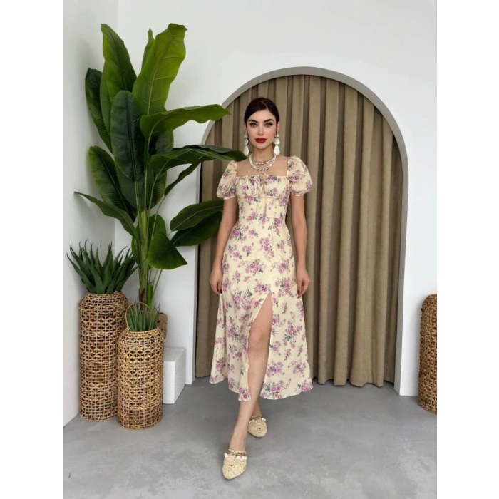 Zeze Balon Kol Elbise