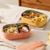 2 Bölmeli Yemek Kabı - 304 Paslanmaz Çelik - 900 ml