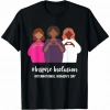 8 Mart Dünya Kadınlar Günü İçin Özel Baskılı T-shirt - Siyah