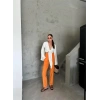 BEL LASTİK DETAYLI MODAL KUMAŞ PANTOLON - Orange