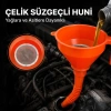 Çelik Süzgeçli Huni - Spiralli ve Sabit Borulu - 2.2 Litre Kapasite