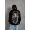 Erkek 3 İplik Gangster Baskılı Sweatshirt - Siyah
