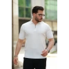 Erkek Fermuarlı Yakalı Kısa Kollu Tshirt