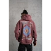 Erkek Kilim Desen Kapüşonlu Sweat - Gül Kurusu