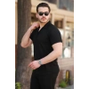 Erkek Ottoman Kumaş Apaj Yaka Kısa Kollu Gömlek